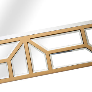 Homeroots 45" Gold Framed Accent Mirror  Glass 396654