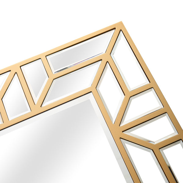 Homeroots 45" Gold Framed Accent Mirror  Glass 396654