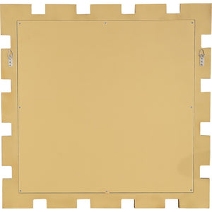 Homeroots 32" Gold Square Framed Accent Mirror  Glass 396655
