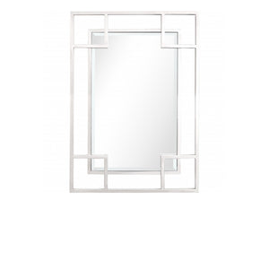 Homeroots 42" Silver Metal Framed Accent Mirror  Glass 396657
