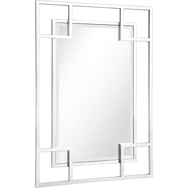 Homeroots 42" Silver Metal Framed Accent Mirror  Glass 396657
