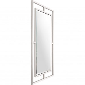 Homeroots 42" Silver Metal Framed Accent Mirror  Glass 396658