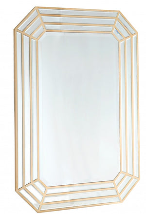 Homeroots Emerald Cut Wall Mirror  Glass 396660