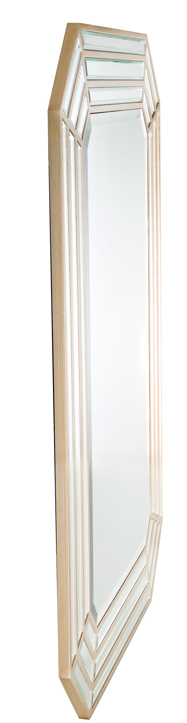 Homeroots Emerald Cut Wall Mirror  Glass 396660