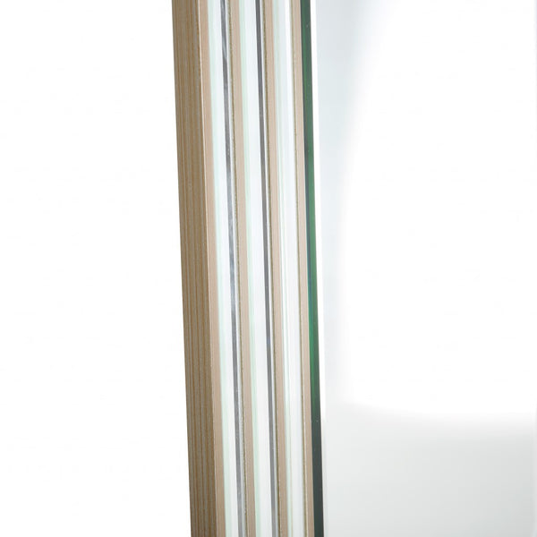 Homeroots Emerald Cut Wall Mirror  Glass 396660