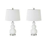 510 Design Covey Casual Curved Glass Table Lamp, Set of 2 5DS153-0008 White