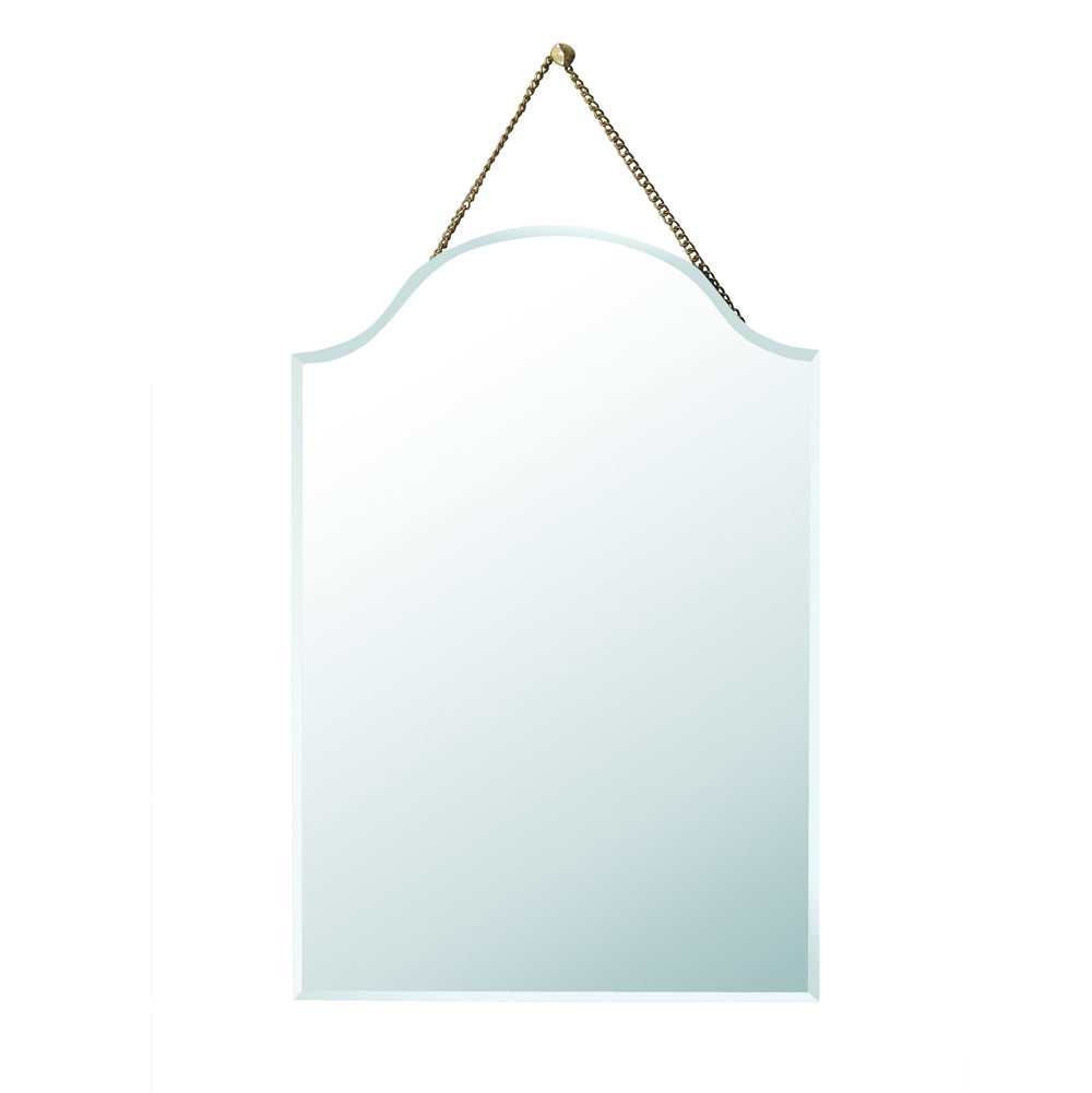 Homeroots 22" Gold Irregular Unframed Accent Mirror  Brass ,Glass 396677