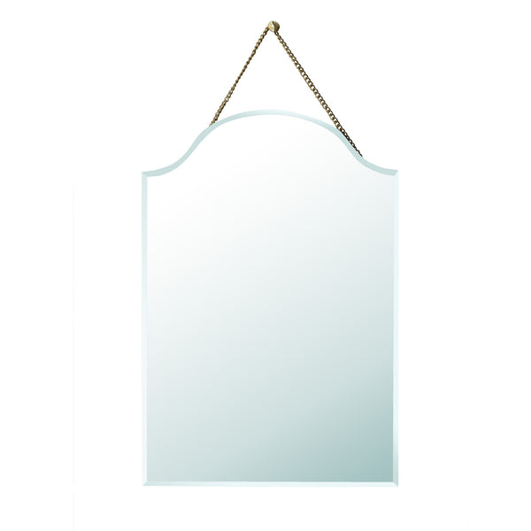Homeroots 22" Gold Irregular Unframed Accent Mirror  Brass ,Glass 396677