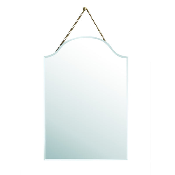 Homeroots 22" Gold Irregular Unframed Accent Mirror  Brass ,Glass 396677