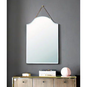 Homeroots 22" Gold Irregular Unframed Accent Mirror  Brass ,Glass 396677
