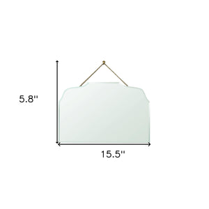 Homeroots 6" Gold Irregular Unframed Accent Mirror  Brass ,Glass 396679