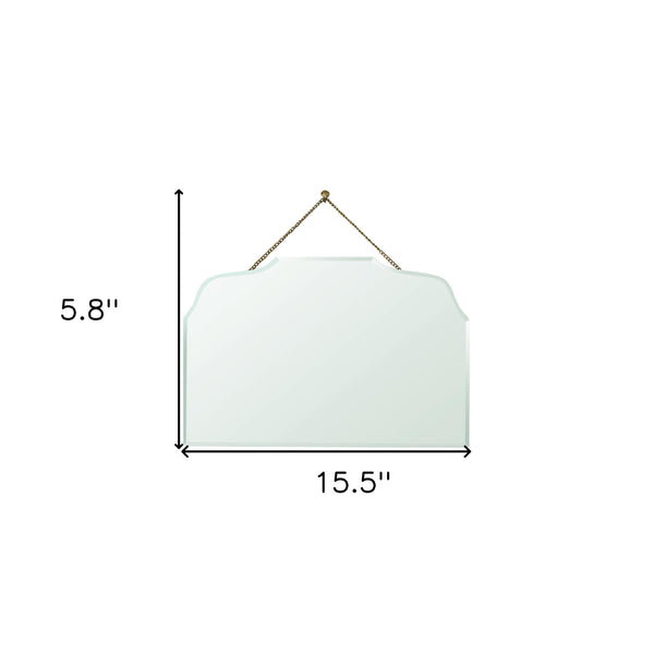 Homeroots 6" Gold Irregular Unframed Accent Mirror  Brass ,Glass 396679