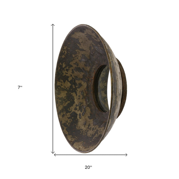 Homeroots Jumbo Metal Bowl Wall Mirror  Glass ,Metal 396685