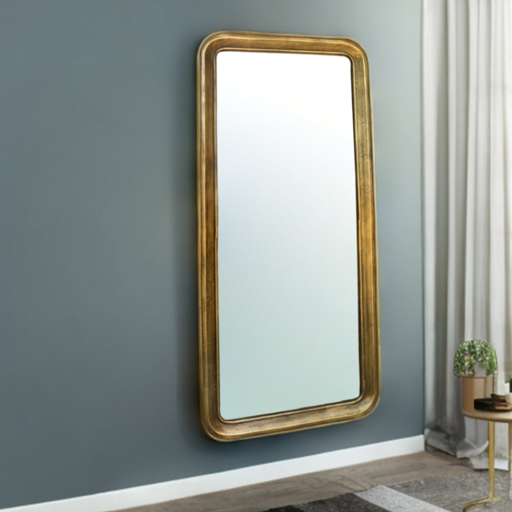 Homeroots 58" Gold Framed Accent Mirror  Brass ,Glass 396691