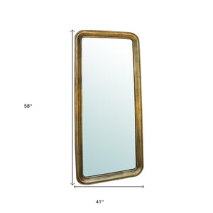 Homeroots 58" Gold Framed Accent Mirror  Brass ,Glass 396691