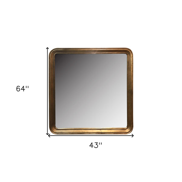 Homeroots 64" Gold Framed Accent Mirror  Brass ,Glass 396692