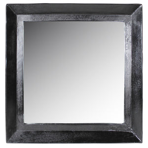 Homeroots 27" Silver Framed Accent Mirror  Cast Metal ,Glass 396693