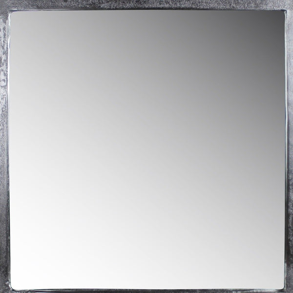 Homeroots 27" Silver Framed Accent Mirror  Cast Metal ,Glass 396693