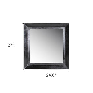 Homeroots 27" Silver Framed Accent Mirror  Cast Metal ,Glass 396693