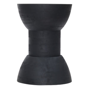 Homeroots 19" Black Solid Wood Backless Bar Chair   396802