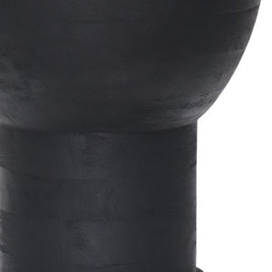 Homeroots 19" Black Solid Wood Backless Bar Chair   396802