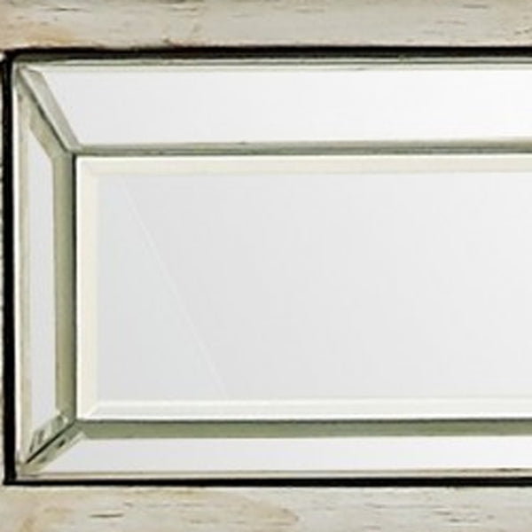 Homeroots 48" Silver Mirrored Glass Console Table   396812