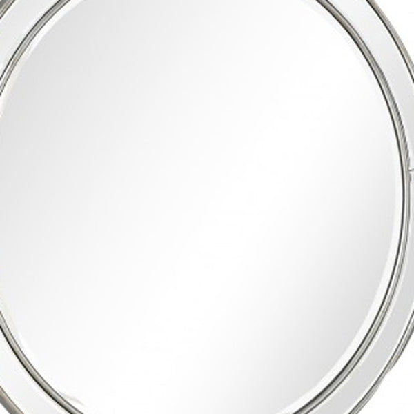 Homeroots 48" Silver Mirrored Glass Console Table   396815