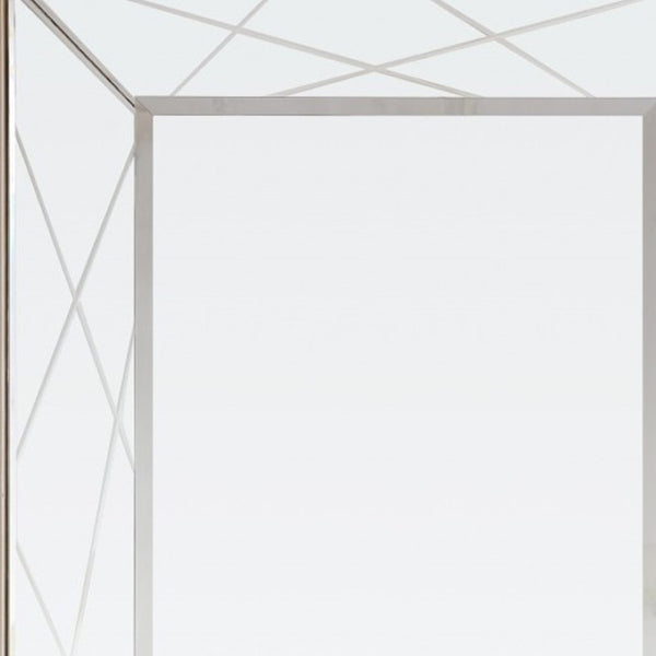 HomeRoots 48" Champagne & Silver Mirrored Console Table with Two Drawers - Modern Glam for Any Space 396817