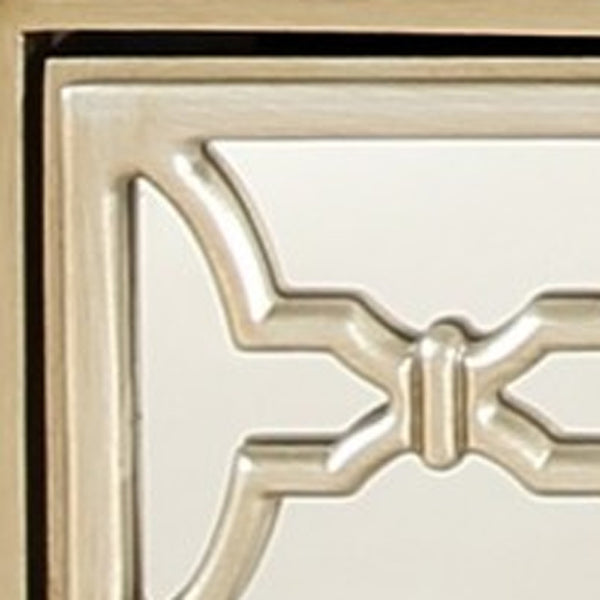 Homeroots Champagne Glass Mirror Console Table   396820