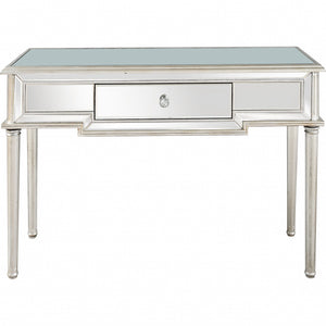 Homeroots Silver Leaf Antiqued Console Table   396822