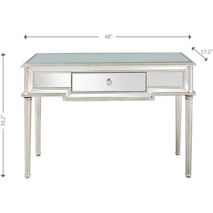 Homeroots Silver Leaf Antiqued Console Table   396822