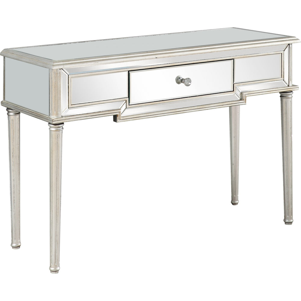 Homeroots Silver Leaf Antiqued Console Table   396822
