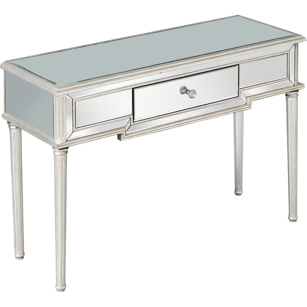 Homeroots Silver Leaf Antiqued Console Table   396822