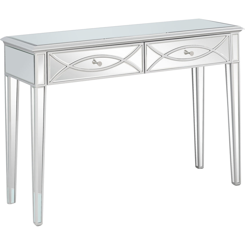 Homeroots Silver Glass Mirror Console Table   396824