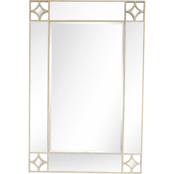Homeroots Champagne Finish Mirror And Console Table   396827