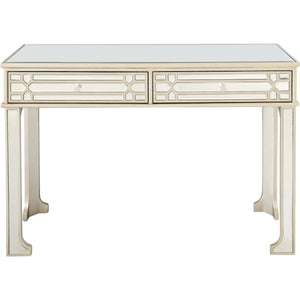 Homeroots 48" Champagne Mirrored Glass Console Table And Drawers   396829