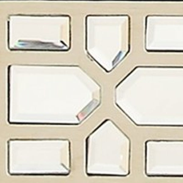 Homeroots 48" Champagne Mirrored Glass Console Table And Drawers   396829