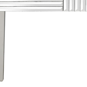 Homeroots 40" Silver Mirrored Glass Console Table   396830