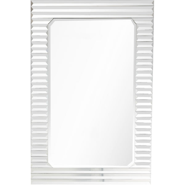 Homeroots Silver Striped Mirror And Console Table   396831