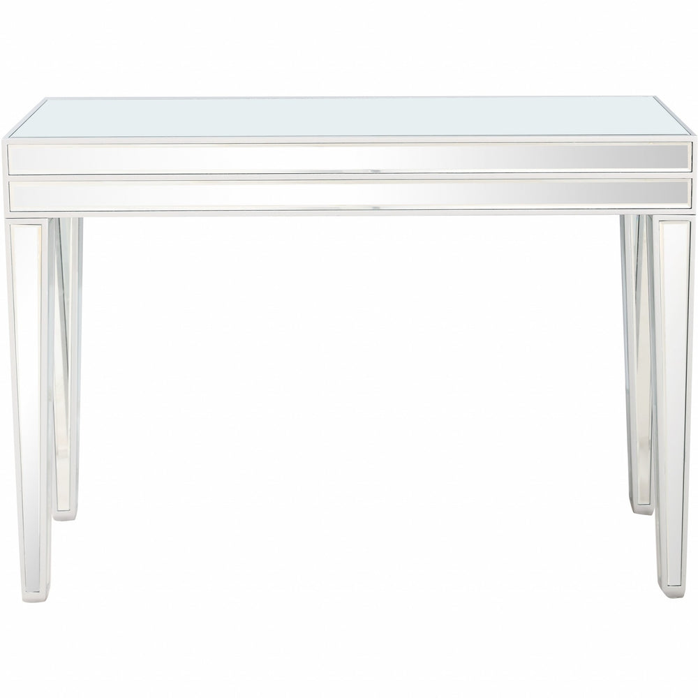 Homeroots Clear Glass Mirror Console Table   396832