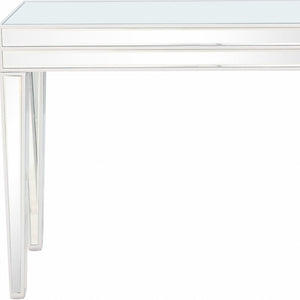Homeroots Clear Glass Mirror Console Table   396832