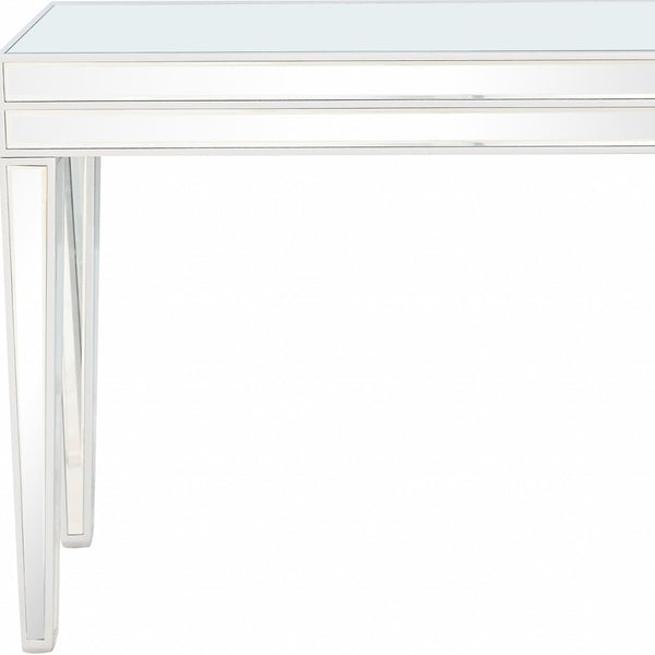 Homeroots Clear Glass Mirror Console Table   396832