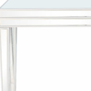 Homeroots Clear Glass Mirror Console Table   396832