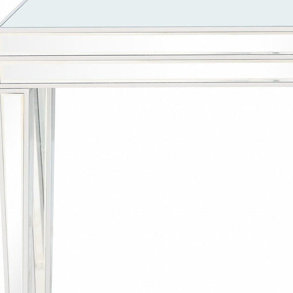 Homeroots Clear Glass Mirror Console Table   396832