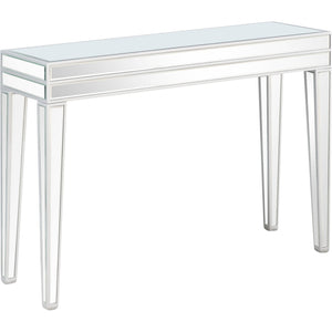 Homeroots Clear Glass Mirror Console Table   396832