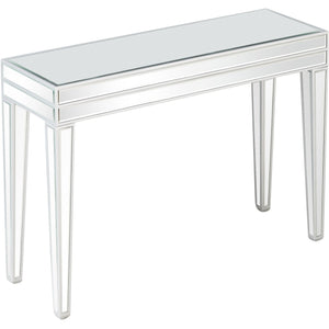 Homeroots Clear Glass Mirror Console Table   396832