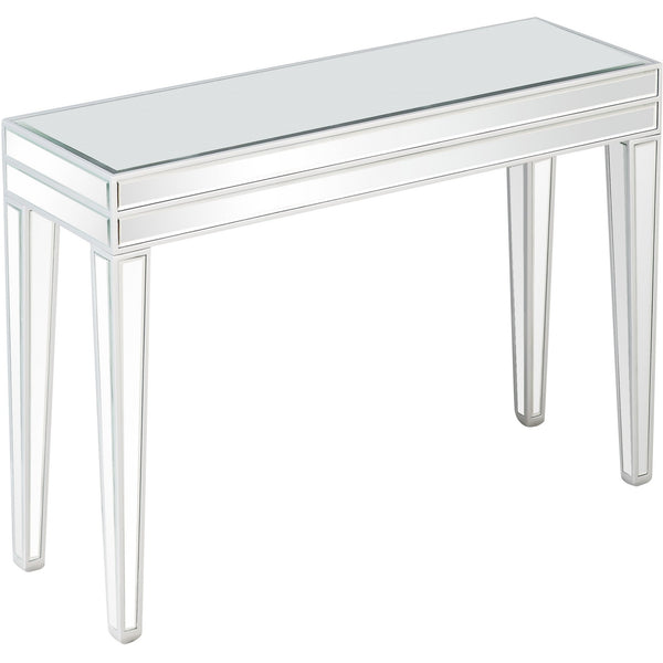 Homeroots Clear Glass Mirror Console Table   396832