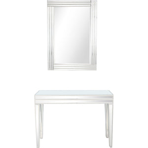 Homeroots Modern Mirrored Console Table And Mirror Set   396833