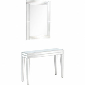 Homeroots Modern Mirrored Console Table And Mirror Set   396833