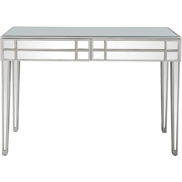 Homeroots Stainless Steel Mirror And Console Table   396835